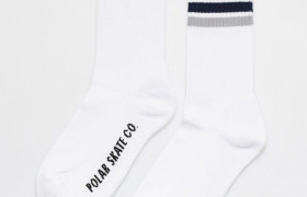 Носки SKATE CO. Stripe Socks White/Navy/Grey 2022