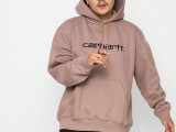 Hooded Carhartt Sweatshirt Earthy Pink / Black 2022 недорого