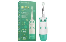 Электрическая звуковая зубная щетка RL 025 Panda, зеленая