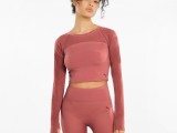 Studio Ottoman Power Mesh Long Sleeve Women's Training Crop Top недорого