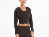 Exhale Ribbed Knit V-Neck Long Sleeve Women's Training Top недорого